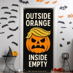 Halloween Door Cover – Pumpkin Face 