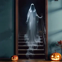 Halloween Door Decorations Halloween Door Covers Zombie Bride Door Tapestry Door Curtain Decoration Backdrop Door Banner for Front Door Farmhouse Holiday Party Decor Supplies