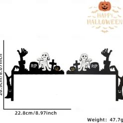 Halloween Door Frame Decals - Spooky Indoor and Outdoor Decorations, Including Castle, Spider Web, and Corner Door Signs, Perfect for Haunted House and Party Atmosphere