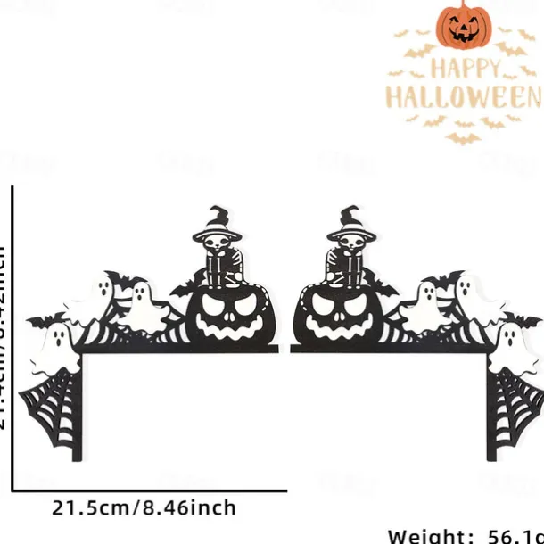 Halloween Door Frame Decals - Spooky Indoor and Outdoor Decorations, Including Castle, Spider Web, and Corner Door Signs, Perfect for Haunted House and Party Atmosphere