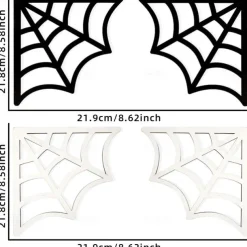 Halloween Door Frame Decals - Spooky Indoor and Outdoor Decorations, Including Castle, Spider Web, and Corner Door Signs, Perfect for Haunted House and Party Atmosphere