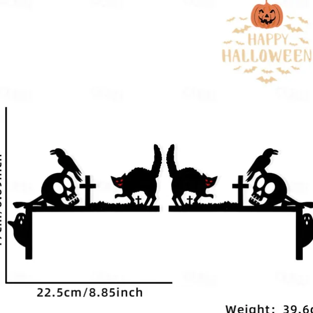Halloween Door Frame Decals - Spooky Indoor and Outdoor Decorations, Including Castle, Spider Web, and Corner Door Signs, Perfect for Haunted House and Party Atmosphere