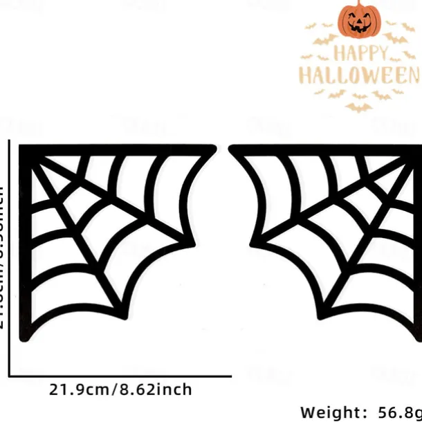 Halloween Door Frame Decals - Spooky Indoor and Outdoor Decorations, Including Castle, Spider Web, and Corner Door Signs, Perfect for Haunted House and Party Atmosphere