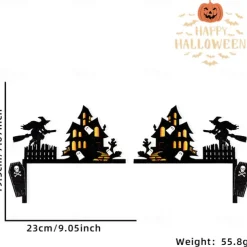 Halloween Door Frame Decals - Spooky Indoor and Outdoor Decorations, Including Castle, Spider Web, and Corner Door Signs, Perfect for Haunted House and Party Atmosphere