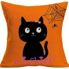 Halloween Double Side Pillow Cover 1PC Soft Decorative Square Cushion Case Pillowcase for Bedroom Livingroom Sofa Couch Chair Pumpkin Ghost Trick or Treat Halloween Decorations