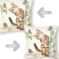 Halloween Double Side Pillow Cover 1PC Soft Decorative Square Cushion Case Pillowcase for Bedroom Livingroom Sofa Couch Chair Pumpkin Ghost Trick or Treat Halloween Decorations