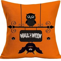 Halloween Double Side Pillow Cover 1PC Soft Decorative Square Cushion Case Pillowcase for Bedroom Livingroom Sofa Couch Chair Pumpkin Ghost Trick or Treat Halloween Decorations