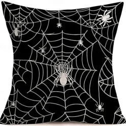 Halloween Double Side Pillow Cover 1PC Soft Decorative Square Cushion Case Pillowcase for Bedroom Livingroom Sofa Couch Chair Pumpkin Ghost Trick or Treat Halloween Decorations