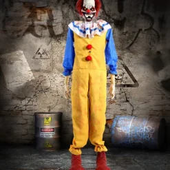 Halloween Electric Motion-Activated Animated Clown Haunted House Large Amusement Park Outdoor Decoration Prop