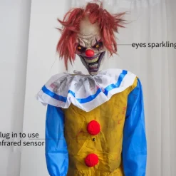 Halloween Electric Motion-Activated Animated Clown Haunted House Large Amusement Park Outdoor Decoration Prop