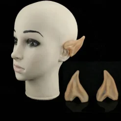 Halloween Elf Ears Cosplay Props, Latex Fairy Angel Dress Up False Ears, Half Elf Ears for Halloween Costume, Party Decoration Accessories