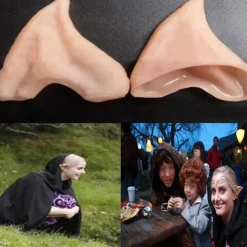 Halloween Elf Ears Cosplay Props, Latex Fairy Angel Dress Up False Ears, Half Elf Ears for Halloween Costume, Party Decoration Accessories