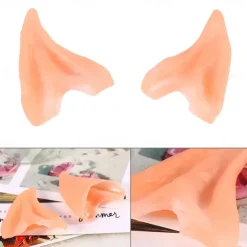 Halloween Elf Ears Cosplay Props, Latex Fairy Angel Dress Up False Ears, Half Elf Ears for Halloween Costume, Party Decoration Accessories