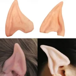 Halloween Elf Ears Cosplay Props, Latex Fairy Angel Dress Up False Ears, Half Elf Ears for Halloween Costume, Party Decoration Accessories