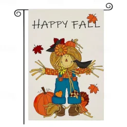 Halloween Fall Garden Flag, Double-Sided Seasonal Yard Decoration, Durable Weather-Resistant Outdoor Banner for Lawn, Patio, and Garden Décor