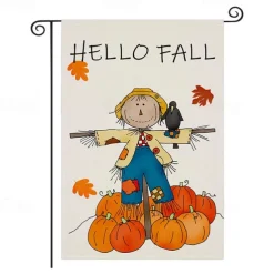 Halloween Fall Garden Flag, Double-Sided Seasonal Yard Decoration, Durable Weather-Resistant Outdoor Banner for Lawn, Patio, and Garden Décor