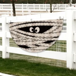 Halloween Fan Flag Bunting Outdoor Flag for Outdoor Halloween Yard Fence Hanging Spooky Pumpkin Banner Flag Table Decor Fall Room Decor Aesthetic Halloween Birthday Party Decor