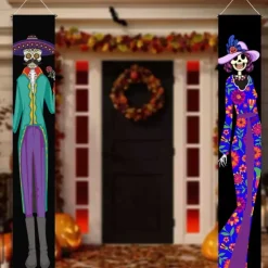 Halloween Fan Flag Bunting Outdoor Flag for Outdoor Halloween Yard Fence Hanging Spooky Pumpkin Banner Flag Table Decor Fall Room Decor Aesthetic Halloween Birthday Party Decor