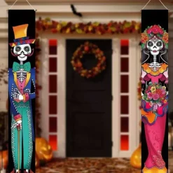 Halloween Fan Flag Bunting Outdoor Flag for Outdoor Halloween Yard Fence Hanging Spooky Pumpkin Banner Flag Table Decor Fall Room Decor Aesthetic Halloween Birthday Party Decor