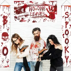 Halloween Fan Flag Bunting Outdoor Flag for Outdoor Halloween Yard Fence Hanging Spooky Pumpkin Banner Flag Table Decor Fall Room Decor Aesthetic Halloween Birthday Party Decor