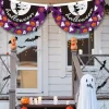 Halloween Fan Flag Bunting Outdoor Flag for Outdoor Halloween Yard Fence Hanging Spooky Pumpkin Banner Flag Table Decor Fall Room Decor Aesthetic Halloween Birthday Party Decor