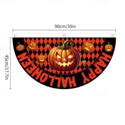 Halloween Fan Flag Bunting Outdoor Flag for Outdoor Halloween Yard Fence Hanging Spooky Pumpkin Banner Flag Table Decor Fall Room Decor Aesthetic Halloween Birthday Party Decor