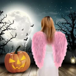 Halloween Feather Angel Wings Costume – Cosplay Costume for Women, Girls – Perfect for Halloween Cosplay, Christmas Ornaments, Holiday Parties, Catwalk Shows 60cm/23.6inch