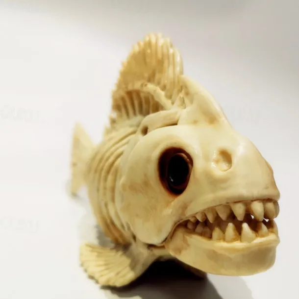 Halloween Fish Skeleton Modelfish Skeleton Halloween Skeleton Decoration Skeleton Ornament-Fish Tank Plastic Simulation Fish Bones Ornaments Party Decoration