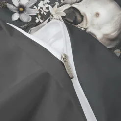 Halloween Floral Skull Duvet Cover Set - Includes Duvet Cover and Pillowcases - Spooky and Festive Design - Soft and Comfortable Fabric - Perfect for Halloween Home Decor