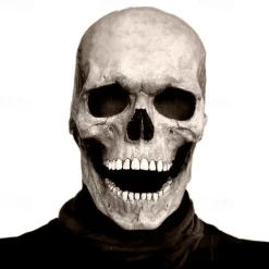 Halloween Full Head Skull Mask Skeleton Mask Halloween Costume Horror Evil Call Of Duty Mask Helmet With Movable Jaw Helmet