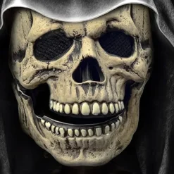 Halloween Full Head Skull Mask,Helmet with Movable Jaw,Scary Realistic Halloween Mask For Adults Costumes,Call of Duty Mask Toy,Halloween Skeleton Decoration
