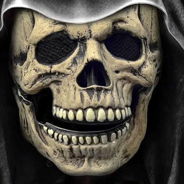 Halloween Full Head Skull Mask,Helmet with Movable Jaw,Scary Realistic Halloween Mask For Adults Costumes,Call of Duty Mask Toy,Halloween Skeleton Decoration