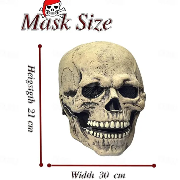 Halloween Full Head Skull Mask,Helmet with Movable Jaw,Scary Realistic Halloween Mask For Adults Costumes,Call of Duty Mask Toy,Halloween Skeleton Decoration