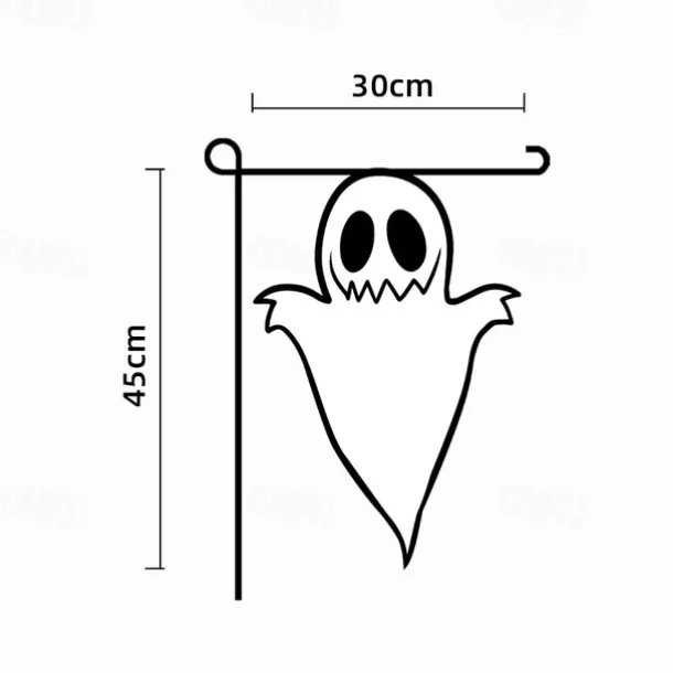 Halloween Garden Flag - Double-Sided Seasonal Yard Banner for Fall Decorations - Durable and Weather-Resistant Polyester Flag for Outdoor Lawn, Porch, or Garden Decor