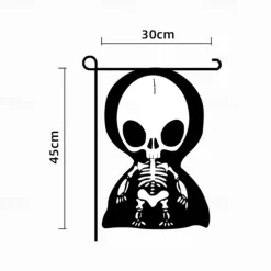 Halloween Garden Flag - Double-Sided Seasonal Yard Banner for Fall Decorations - Durable and Weather-Resistant Polyester Flag for Outdoor Lawn, Porch, or Garden Decor