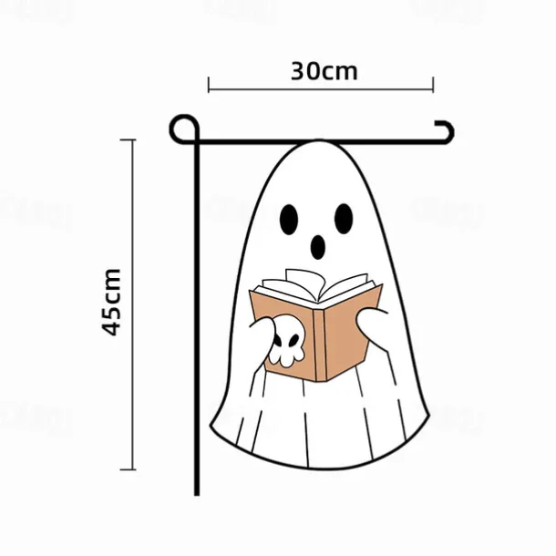 Halloween Garden Flag - Double-Sided Seasonal Yard Banner for Fall Decorations - Durable and Weather-Resistant Polyester Flag for Outdoor Lawn, Porch, or Garden Decor