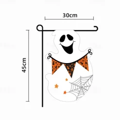Halloween Garden Flag - Double-Sided Seasonal Yard Banner for Fall Decorations - Durable and Weather-Resistant Polyester Flag for Outdoor Lawn, Porch, or Garden Decor