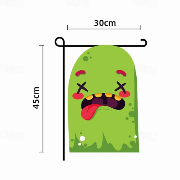 Halloween Garden Flag - Double-Sided Seasonal Yard Banner for Fall Decorations - Durable and Weather-Resistant Polyester Flag for Outdoor Lawn, Porch, or Garden Decor