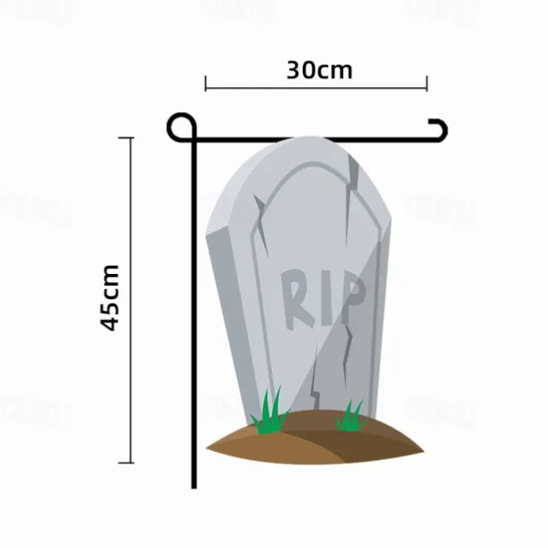 Halloween Garden Flag - Double-Sided Seasonal Yard Banner for Fall Decorations - Durable and Weather-Resistant Polyester Flag for Outdoor Lawn, Porch, or Garden Decor