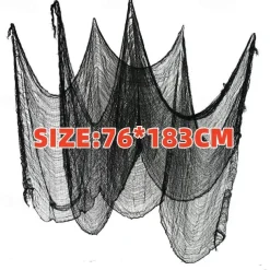 Halloween Gauze Creepy Cloth Black Netting Spider Web Decor Halloween Horror House Party Decoration