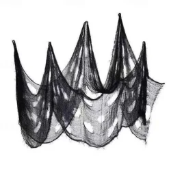 Halloween Ghost Festival Halloween Decoration Gauze Black Gauze Blood Fingerprints Atmosphere Layout Tattered Cloth Secret Room Horror Gauze