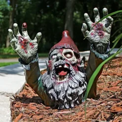 Halloween Ghost Festival Zombie Gnome Bust Statue Resin Handicraft Ornaments Garden Courtyard Decoration