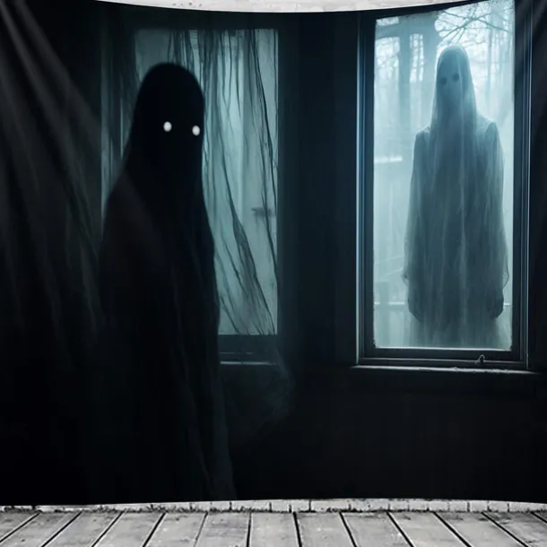 Halloween Ghost Hanging Tapestry Wall Art Large Tapestry Mural Decor Photograph Backdrop Blanket Curtain Home Bedroom Living Room Decoration Halloween Decorations