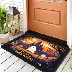 Halloween Ghost Pumpkin Doormat Kitchen Mat Floor Mat Non-Slip Area Rug Oil Proof Rug Indoor Outdoor Mat Bedroom Decor Bathroom Mat Entrance Rug