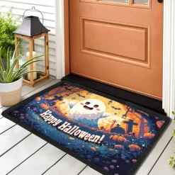 Halloween Ghost Pumpkin Doormat Kitchen Mat Floor Mat Non-Slip Area Rug Oil Proof Rug Indoor Outdoor Mat Bedroom Decor Bathroom Mat Entrance Rug