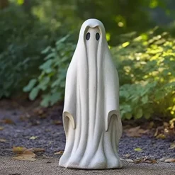 Halloween Ghost Sculpture,Outdoor Statue, Resin Ghost Decor for Yard, Lawn, Porch, Desktop Decoration, Spooky Halloween Tabletop Decor, Garden Crafts 15cm