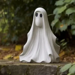 Halloween Ghost Sculpture,Outdoor Statue, Resin Ghost Decor for Yard, Lawn, Porch, Desktop Decoration, Spooky Halloween Tabletop Decor, Garden Crafts 15cm