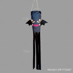 Halloween Ghost Windsock Night Light Spooky LED Hanging Decoration with Ghostly Glow Waterproof and Weather-Resistant for Outdoor Yard, Porch, or Garden Decor Perfect for Halloween Night Atmosphere