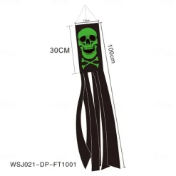 Halloween Ghost Windsock Night Light Spooky LED Hanging Decoration with Ghostly Glow Waterproof and Weather-Resistant for Outdoor Yard, Porch, or Garden Decor Perfect for Halloween Night Atmosphere