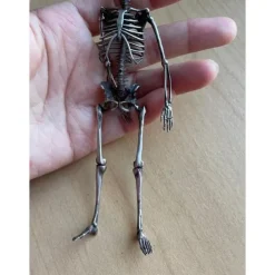 Halloween Gift 14CM/5.51inch, Handmade Sterling Silver Full Body Skeleton Pendant -HALLOWEEN GIFT